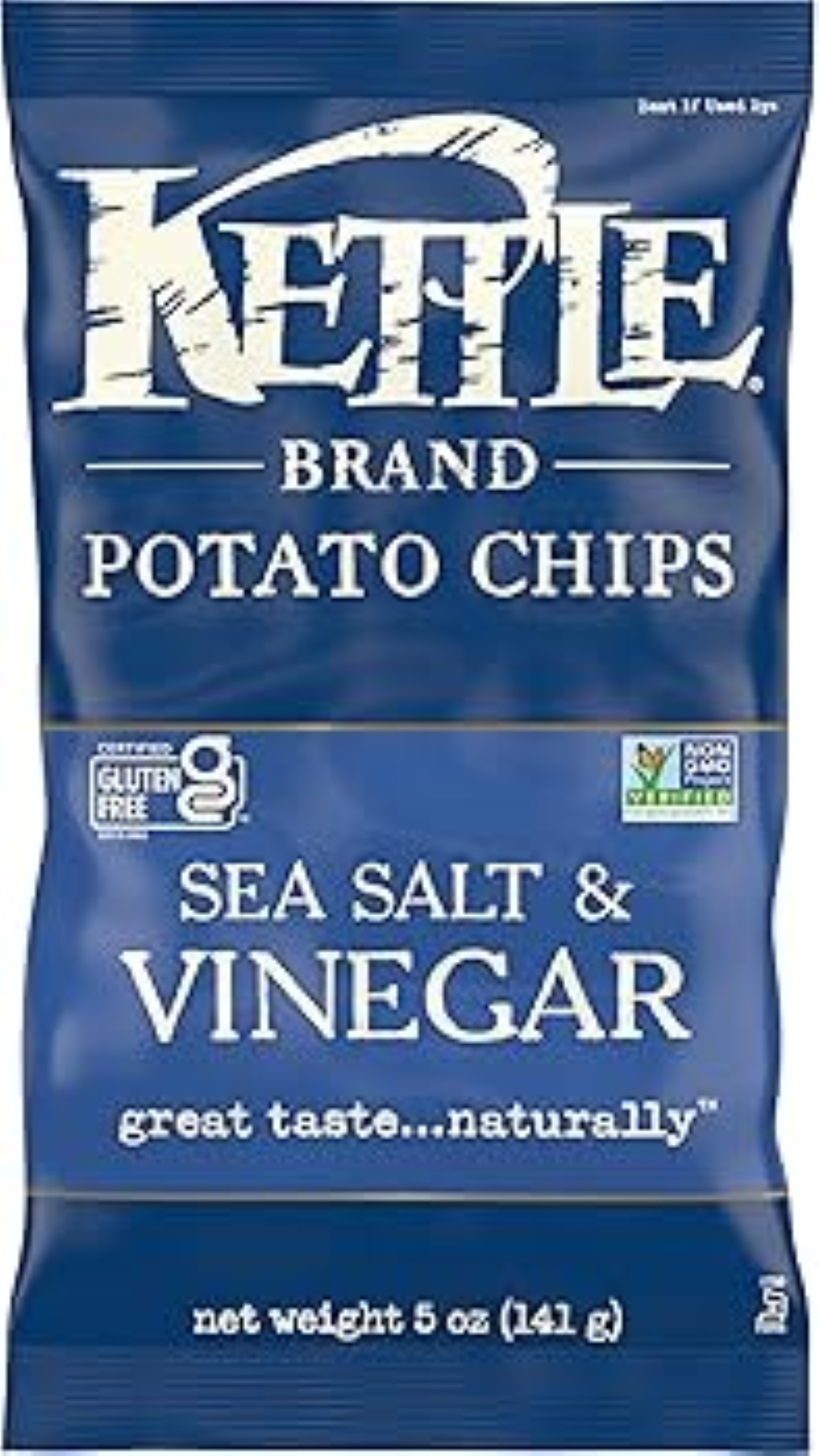 KETTLE COOKED CHIPS SEA SALT N VINEGAR 125G